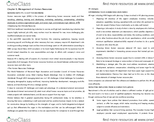 MGM101H5 Chapter Notes - Chapter 9: Performance Appraisal, Job Rotation, Employee Benefits thumbnail