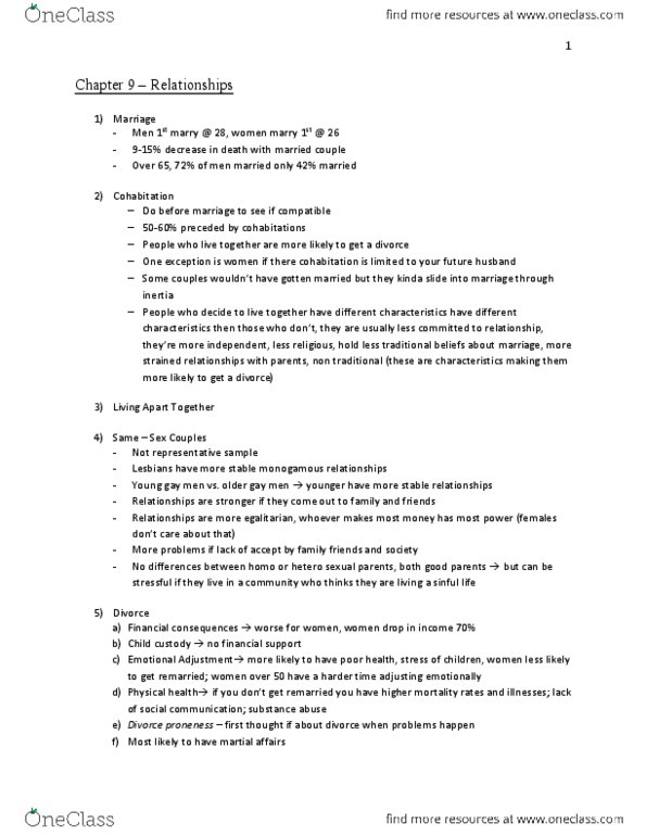 PSY 402 Lecture Notes - Lecture 2: Assortative Mating, Child Custody, Physical Attractiveness thumbnail