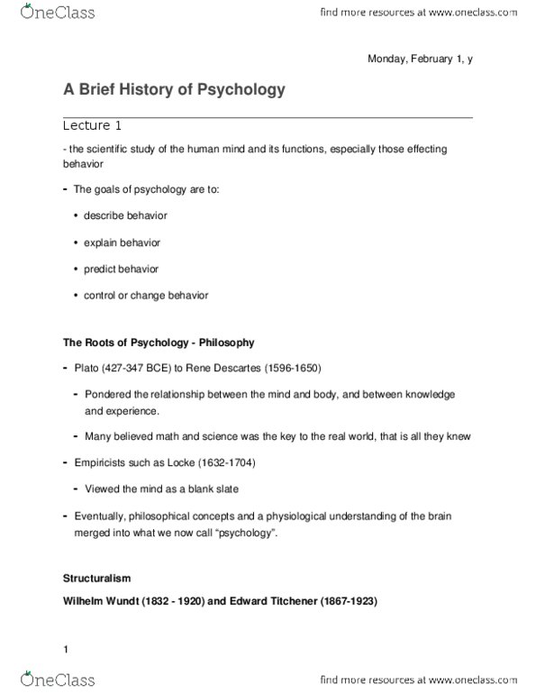 01:830:101 Lecture 1: A Brief History of Psychology thumbnail