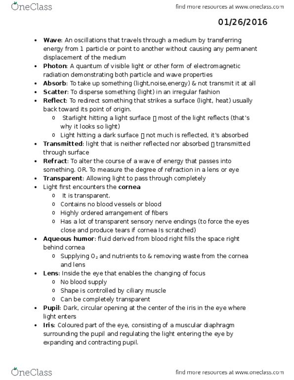 PSYB51H3 Chapter Notes - Chapter 2: Ciliary Muscle, Visual Acuity, Refractive Error thumbnail