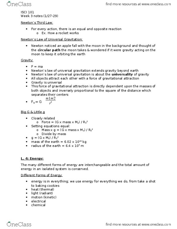 ISCI 101 Lecture Notes - Lecture 3: Nuclear Electric, Electric Potential Energy, Horse Length thumbnail