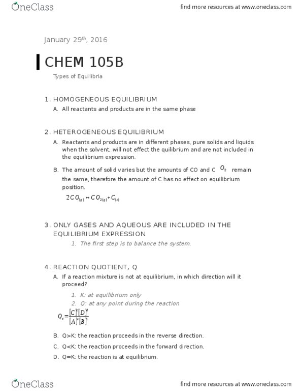 CHEM 105bL Lecture 8: Reaction Quotient thumbnail