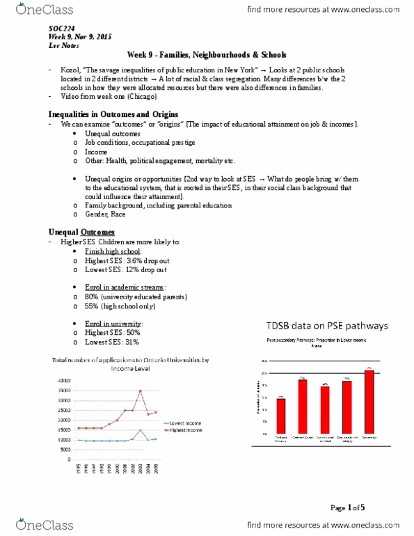 SOC224H5 Lecture Notes - Lecture 9: Concerted Cultivation thumbnail