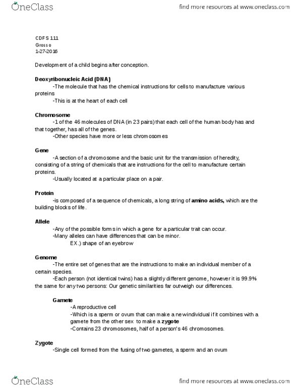 GEOL 110 Lecture Notes - Lecture 1: Sub-Saharan Africa, Twin, Zygote thumbnail