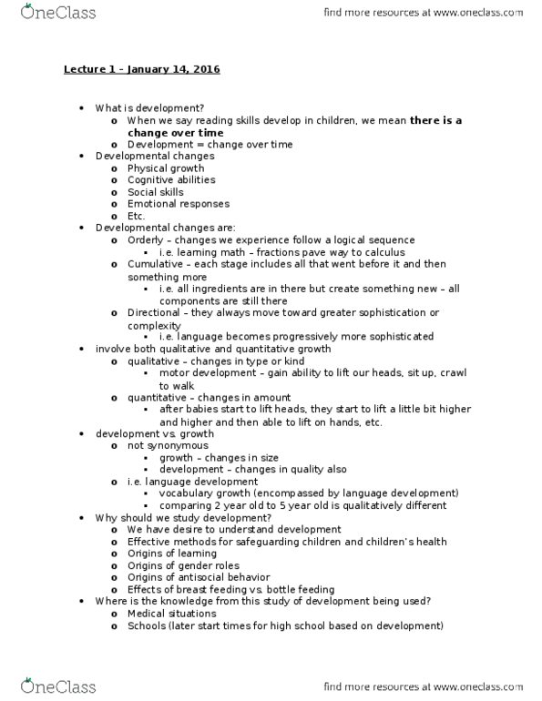 PSYC 2010U Lecture Notes - Lecture 1: Foster Care, Social Skills, 6 Years thumbnail