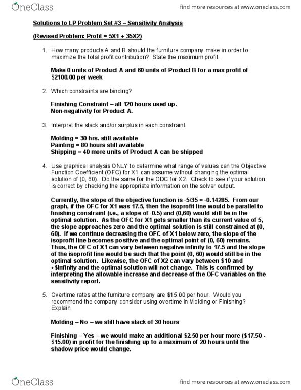 BUS 336 Lecture Notes - Lecture 10: Shadow Price thumbnail