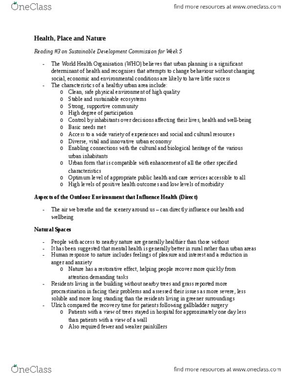 PSY435H1 Chapter Notes - Chapter 3: World Health Organization, Sustainable Development Commission, Urban Heat Island thumbnail
