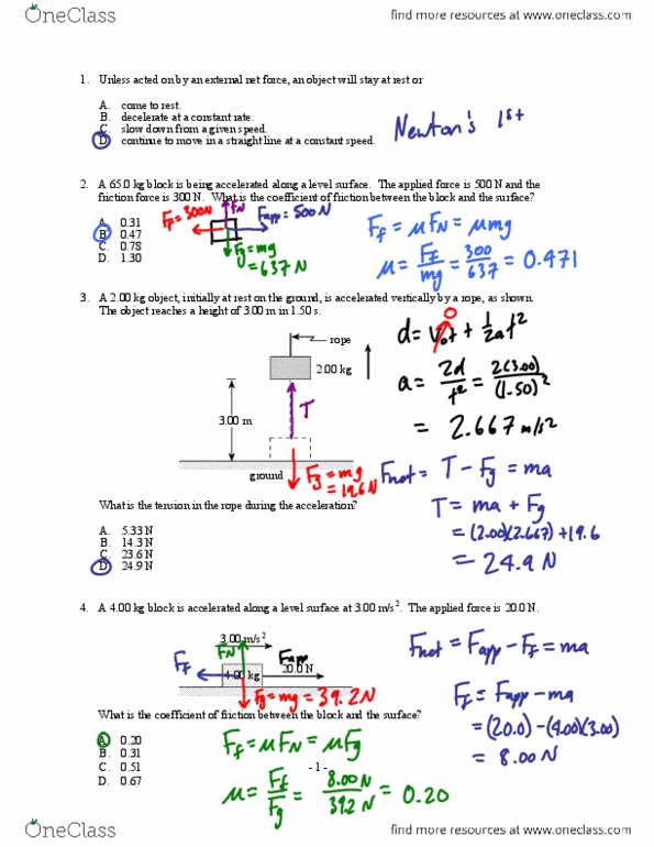 PHYS 221 Lecture Notes - Lecture 1: Sin 34, Mississippi Highway 15, Free Body Diagram thumbnail