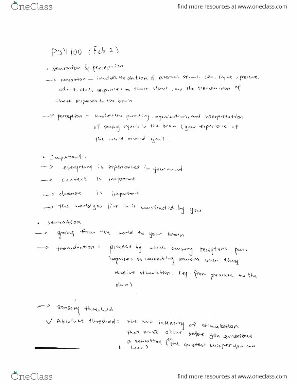 PSY100H1 Lecture Notes - Lecture 4: Urs, Color Blindness, Mu Chong thumbnail