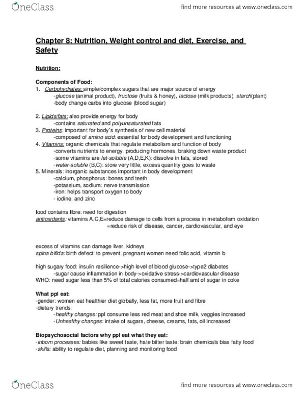 PSYC 314 Chapter Notes - Chapter 8: Low-Density Lipoprotein, Margarine, Atherosclerosis thumbnail