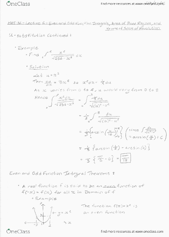 MAT136H1 Lecture Notes - Lecture 6: Even And Odd Functions, Aph Technological Consulting, If And Only If thumbnail