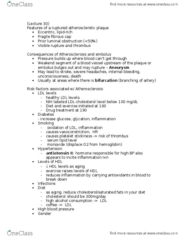 BIOL355 Lecture Notes - Lecture 30: Heart Failure, Anti-Inflammatory, Coronary Circulation thumbnail