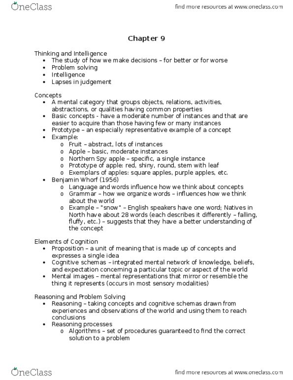 PSY 120 Lecture Notes - Lecture 2: Long-Term Memory, Cultural Bias, Tacit Knowledge thumbnail