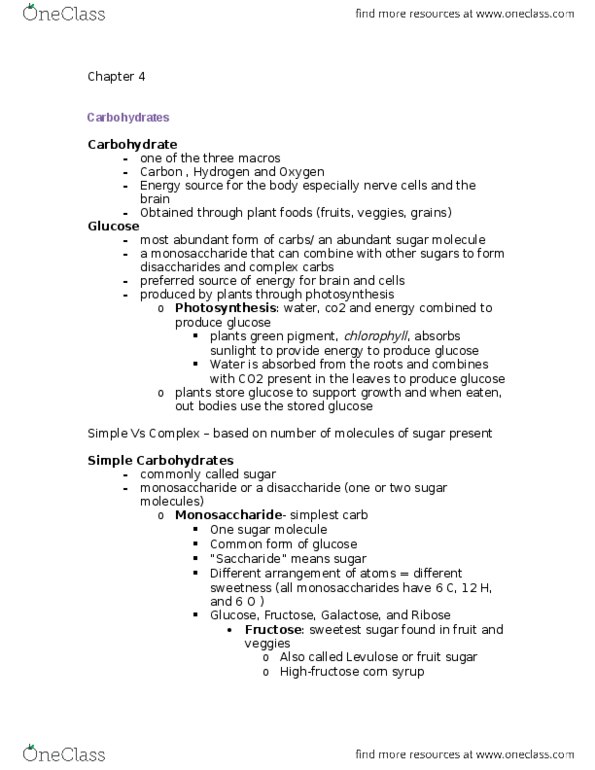 NFS 100 Lecture Notes - Lecture 4: Acceptable Daily Intake, Lactase, Amylopectin thumbnail