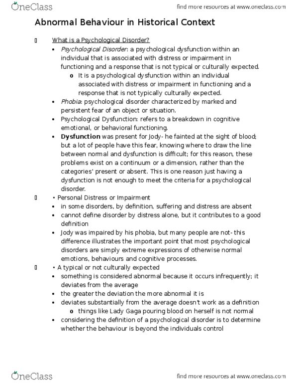 PSYC 3390 Lecture Notes - Lecture 1: Frontal Lobe, Hindbrain, Prefrontal Cortex thumbnail