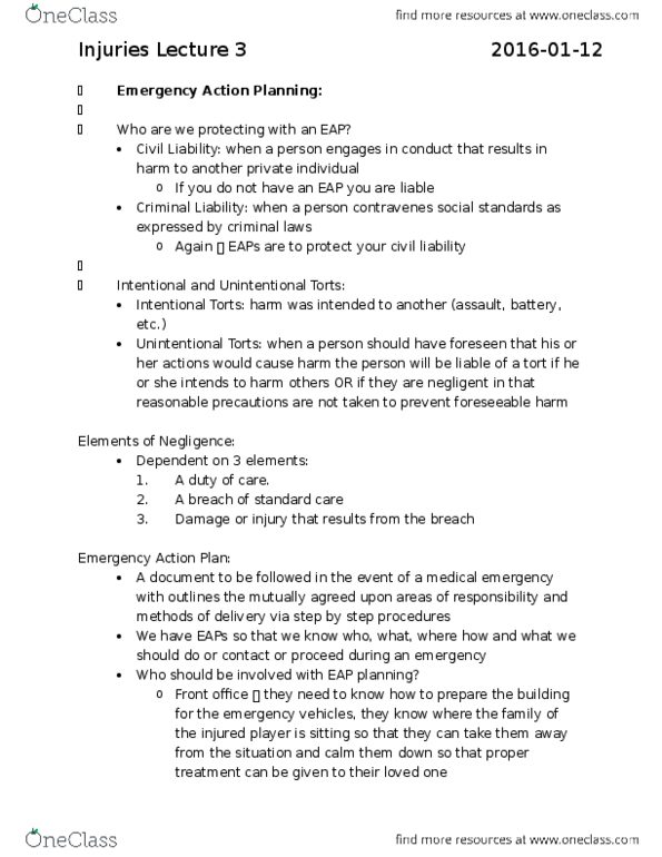 Kinesiology 2236A/B Lecture Notes - Lecture 3: Triage thumbnail