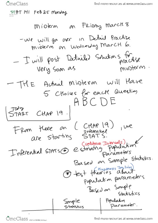 RCO100 Lecture 6: STAT 141 Feb 25 Monday thumbnail