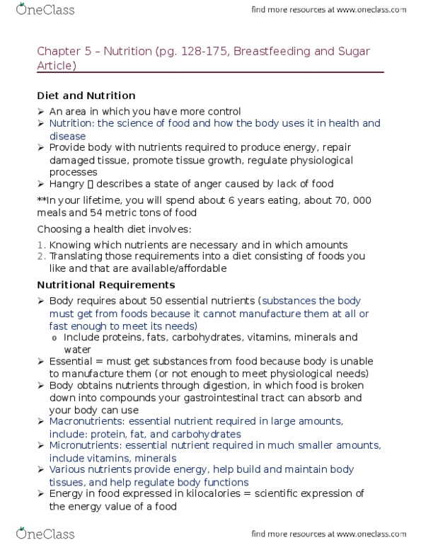 Health Sciences 1001A/B Chapter Notes - Chapter 5: B Vitamins, World Health Organization, Coconut Oil thumbnail