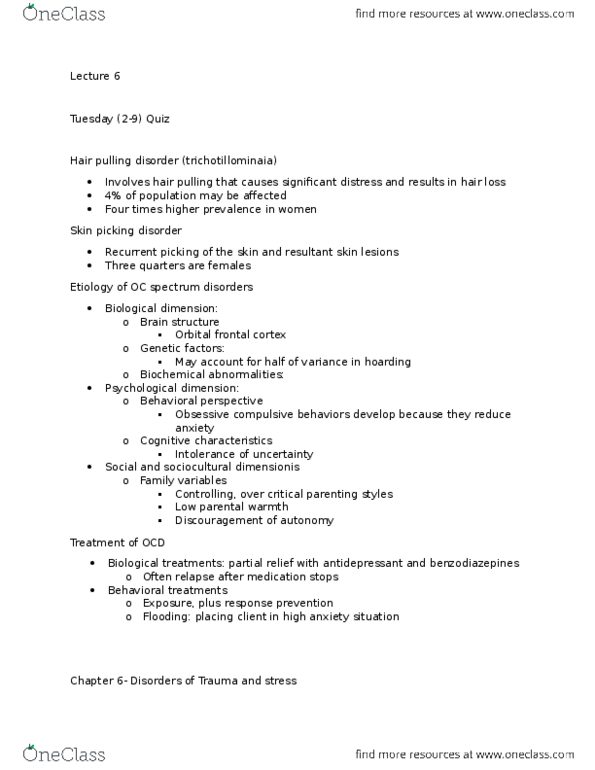 PSY 212 Lecture Notes - Lecture 6: Migraine, Amygdala, Coronary Artery Disease thumbnail