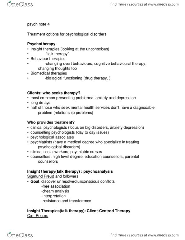 PSYC 1002 Lecture Notes - Lecture 4: Thioridazine, Alprazolam, Fluoxetine thumbnail