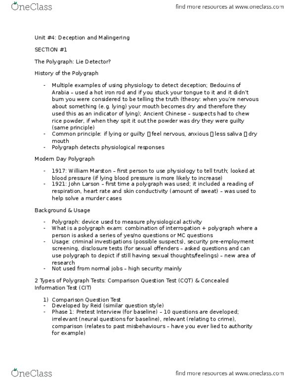 PSYC 2400 Lecture Notes - Lecture 4: Mental Disorder, Corrugator Supercilii Muscle, John B. Larson thumbnail