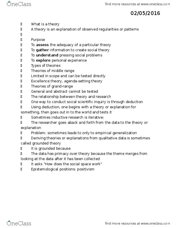 CMST 2A03 Lecture Notes - Lecture 1: Grounded Theory thumbnail