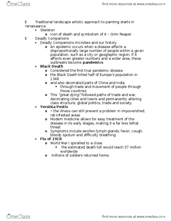 ANTHROP 2U03 Lecture Notes - Lecture 2: Enterovirus, 1918 Flu Pandemic, Lymph Node thumbnail