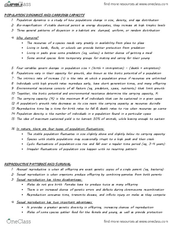 BIOL 111 Chapter Notes - Chapter 9: Genetic Drift, Chromosome, Sexual Reproduction thumbnail