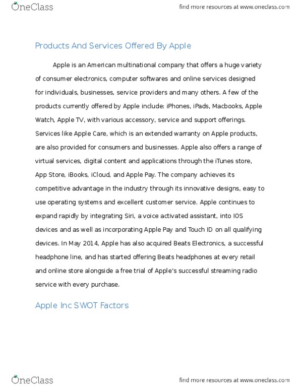 ADM 2341 Lecture Notes - Lecture 14: Huawei, Apple Tv, Apple Pay thumbnail