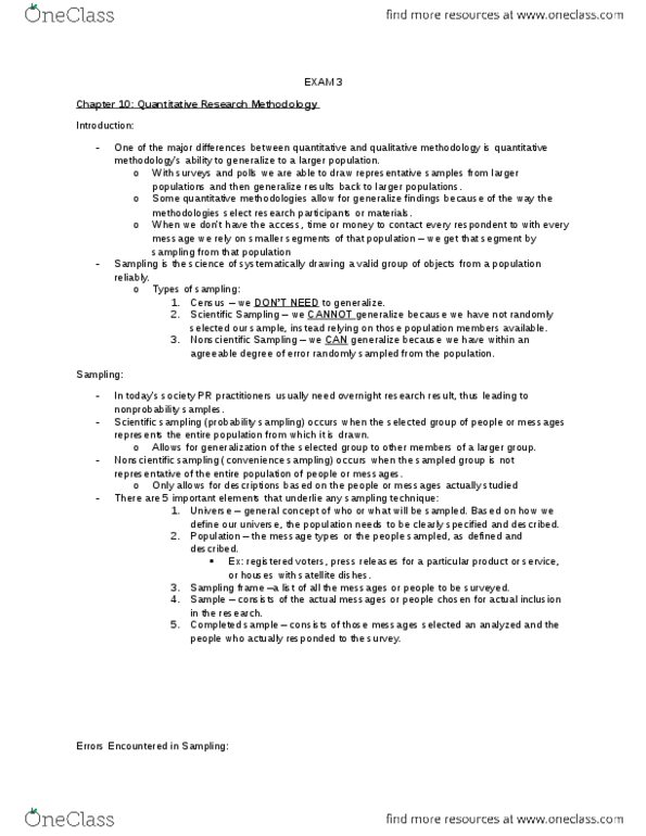 PUR 3500 Lecture Notes - Lecture 10: Confidence Interval, Descriptive Statistics, Institutional Review Board thumbnail