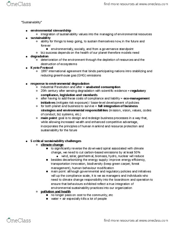 MGM102H5 Chapter Notes - Chapter 2: Kyoto Protocol, World Trade Organization, Customer Retention thumbnail