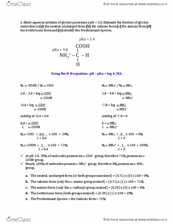 BIOL 201 Lecture Notes - Lecture 2: Carboxylic Acid, Amine, Acid Dissociation Constant thumbnail