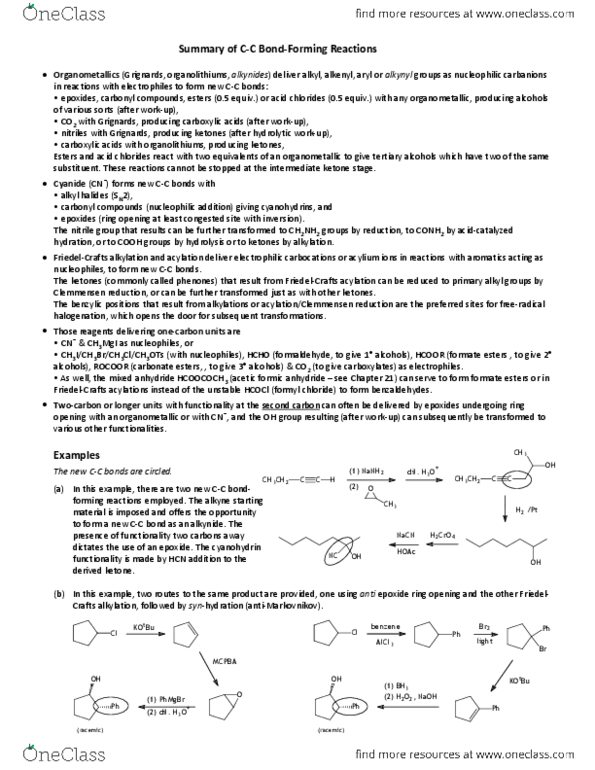 CHEM 2021 Chapter Notes - Chapter 3: Halogenation, Racemic Mixture, Benzene thumbnail
