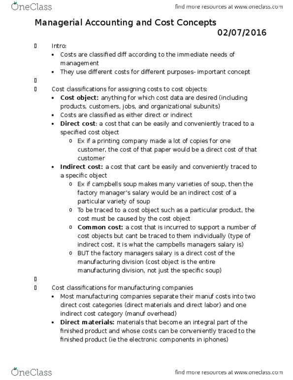 MGMT 122 Chapter Notes - Chapter 2: Sunk Costs, Income Statement, Earnings Before Interest And Taxes thumbnail