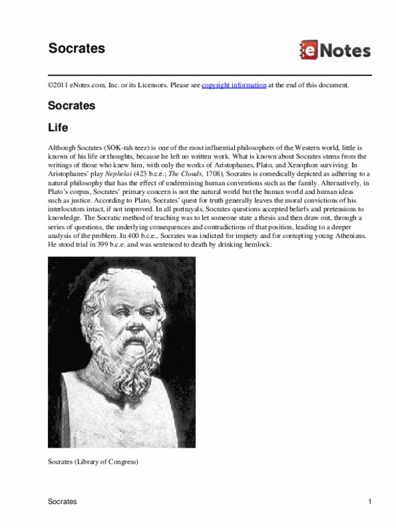 CLA232H1 Lecture Notes - Gregory Vlastos, Socratic Dialogue, Paul Strathern thumbnail