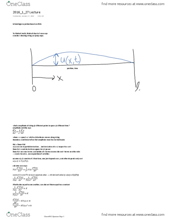 CHEM 4502 Lecture Notes - Lecture 4: String Vibration, Eigenfunction, Skipping Rope thumbnail