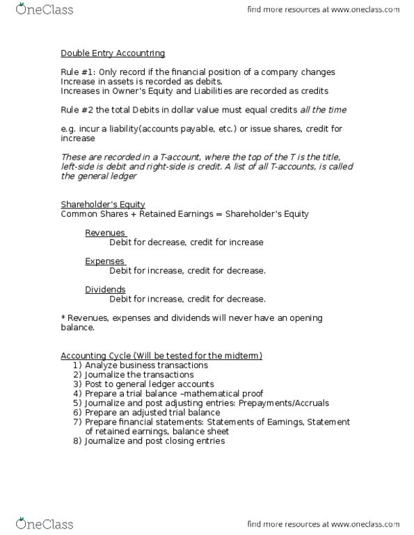 RSM219H1 Lecture Notes - Lecture 3: Accounts Payable, Current Asset, Financial Statement thumbnail