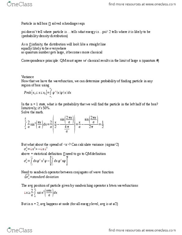 CHEM 4502 Lecture Notes - Lecture 6: Correspondence Principle, Momentum Operator, Beta-Carotene thumbnail