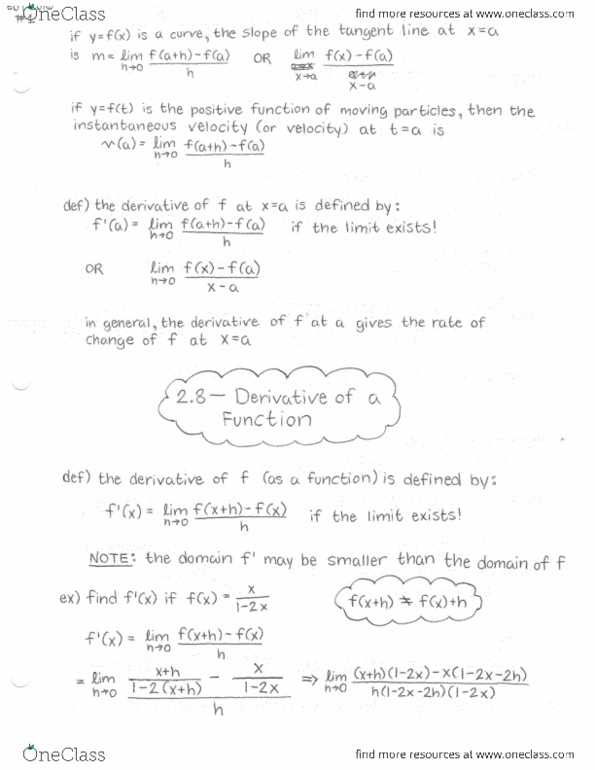 MATH114 Lecture 13: Derivatives and their Notations thumbnail
