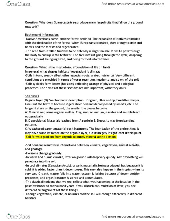 BIOLOGY 2F03 Chapter Notes - Chapter 7: Kalahari Desert, Tropical And Subtropical Dry Broadleaf Forests, List Of North American Deserts thumbnail