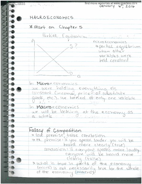 ECON 1000 Lecture Notes - Lecture 2: Government Spending, Price Level thumbnail