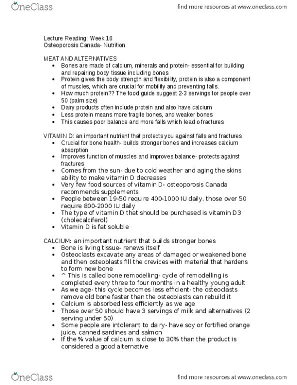 HLSC 1F90 Lecture Notes - Lecture 17: Prednisone, Shoulder Problem, Hip Fracture thumbnail