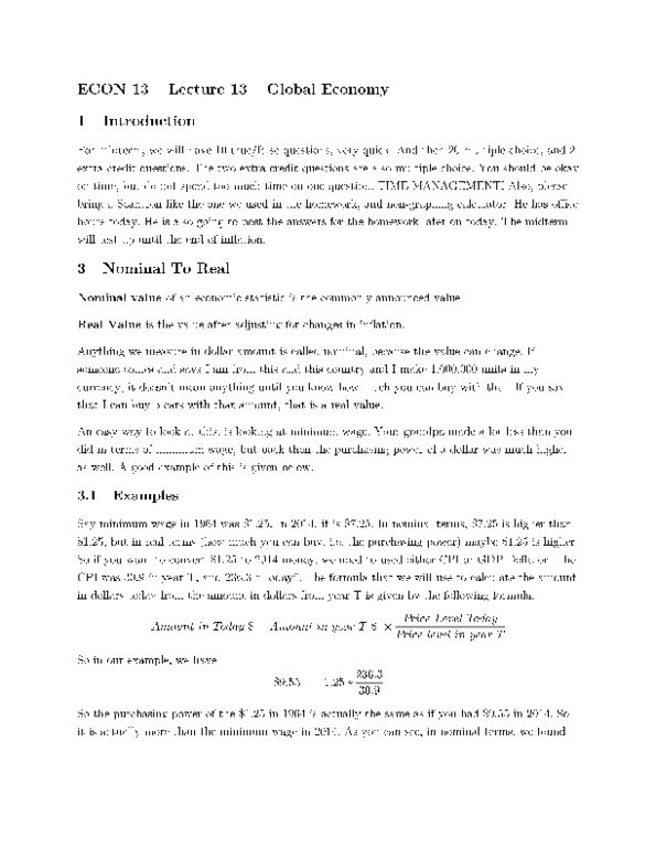 ECON 13 Lecture Notes - Lecture 13: Scantron Corporation, Price Level, Interest Rate thumbnail