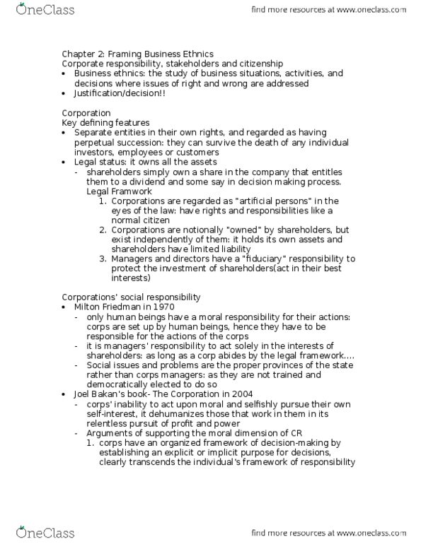 ADMS 3660 Chapter Notes - Chapter 2: Corporate Crime, Legal Personality, Iso 14000 thumbnail