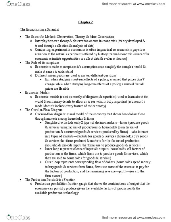 ECON 1200 Chapter Notes - Chapter 2: Congressional Budget Office, Opportunity Cost thumbnail