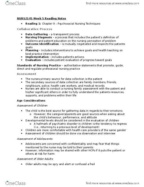 NRS 214 Chapter Notes - Chapter 9-10: Etiology, Mental Disorder, Hyperthyroidism thumbnail