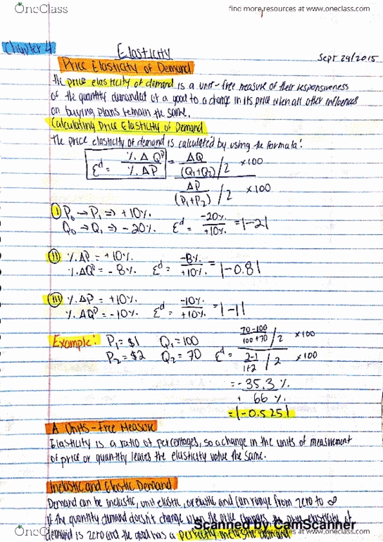 ECON 2010U Lecture 3: Chapter 4 - Elasticity thumbnail