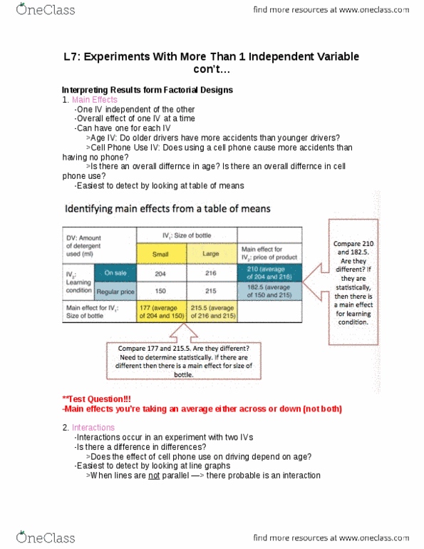 Psychology 2800E Lecture Notes - Lecture 6: Microwave Popcorn, Line Graph thumbnail