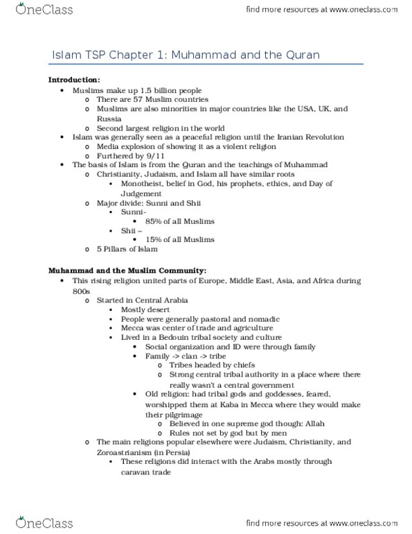 POSC304 Chapter Notes - Chapter 1: Zoroastrianism thumbnail