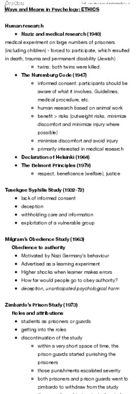 PSYC 101 Lecture Notes - Lecture 6: Nuremberg, Syphilis, National Institutes Of Health thumbnail